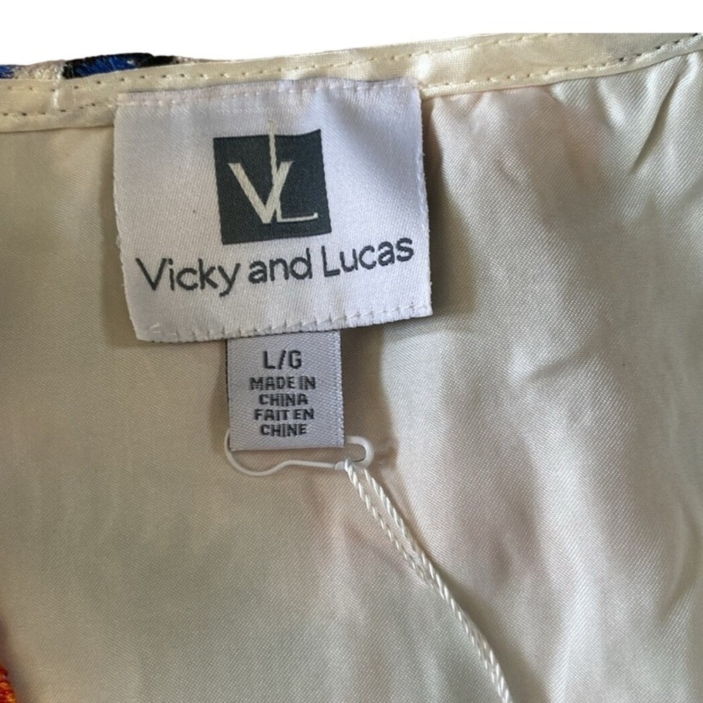 Antrophology Vicky and Lucas Floral Embroidered Midi Dress Sheer Overlay Party L - Picture 11 of 13